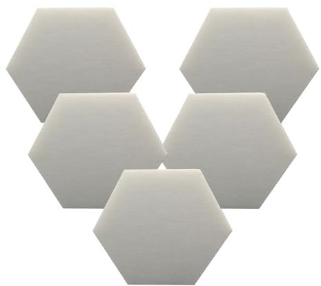 DEWEPRO Noiseflex Conso Akustikplatte – 3 Stück Hexagon Schallabsorber in Weiß (29x2,5 cm) – Effektive Schalldämmung – Nachhaltige PET-Materialien – Einfache Montage – Made in Germany