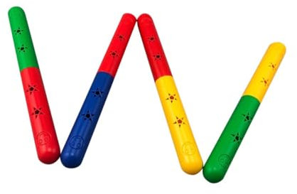 HONMEET Tanzstaffel 2-teilig Gymnastikstäbe Leuchtende Farben Größe 35 cm Leicht Für Jungen Und Mädchen Ideal Für Staffelläufe Sportliche Aktivitäten