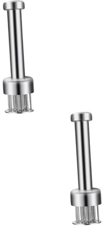 ABOOFAN 2pcs Stainless Steel Meat Tenderizer Needle Kitchen Tool for Steak Beef Pork Chicken