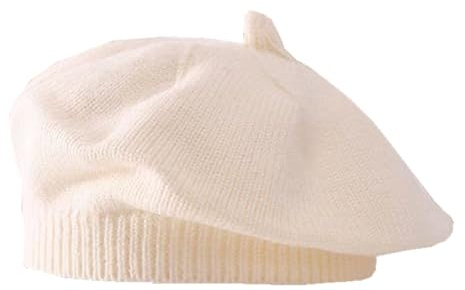 WUWYOUWL Beret Hat,Warm Beanie Cap Toddler Vintage Knit Hat Baby Cute Berets Spring Autumn Soft Kids Painter Hats for Little Girls Little Boys (UK, Age, One Size, Beige)