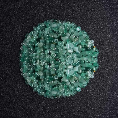 Anevous 100g Dekogranulat Dekosteine, 9-15mm Kristallsteine, Kleine Halbedelsteine, Ziersteine Steine für Handwerk Aquarium Blumentopf Landschaftsbau Vase Füller Dekoration,Grün C