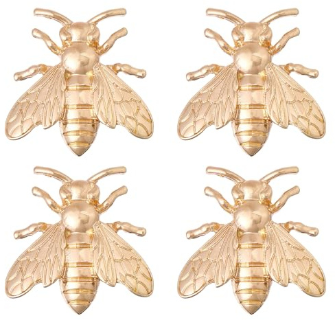 CHGCRAFT 4 broche en Émail en Forme D'Abeille Dorée pour Costume Col de Chemise Sac à Dos Vêtements Décorations Fête Anniversaire Accessoires Cadeaux