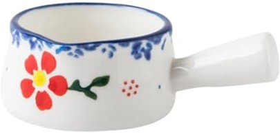Pentolino Latte 2 pezzi 50 ml brocca di latte in ceramica con manico tazza di caffè espresso tazza di latte salsa di condimento brocca di aceto caffè sciroppo barattolo ciotole Bollilatte(White)