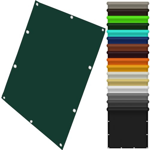 Tenda da sole per balcone, verde scuro, 200 x 250 cm, resistente ai raggi UV, per terrazza e pergola, con corda inclusa