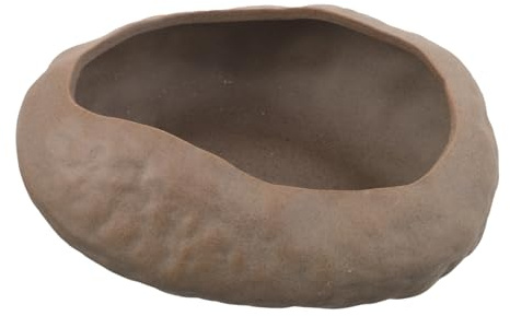 Hemobllo Cerámica sin Drenaje Maceta Imitación Piedra Resistente para Suculentas Cactus Decorativo para Interiores y Exteriores Escritorio Jardín