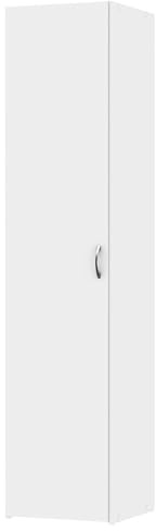 Bricozone Armadio 1 Anta Salvaspazio Mobile Compatto Con Ripiani Interni Design Moderno Minimal Colore Bianco Per Ingresso Bagno Lavanderia Camera Da Letto