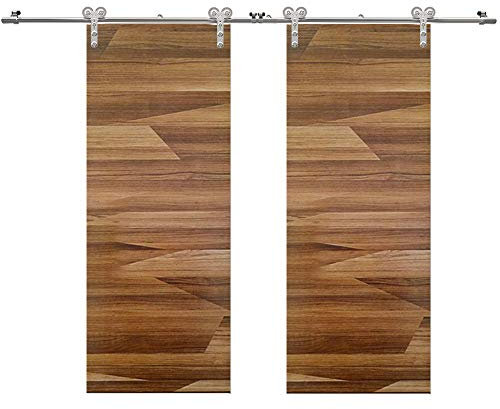 13FT/396cm Edelstahl Schiebetüren Aus Holz Schiebetür Barn Closet Hardware-Set für Holztür, Schiebetürsystem für Schiebetüren, Innentüren