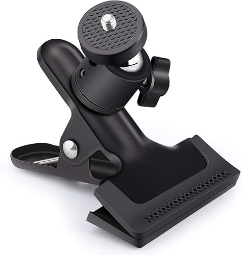 CABLEPELADO Support pince pour appareil photo | Rotule sphérique pour flash de photographie | Trépied pour appareil photo | Tête rotative à 360° | Métallique | Convient pour appareil photo, SLR, DSLR,