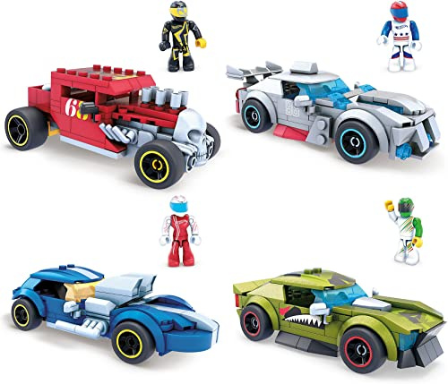 Hot Wheels - Konstruktionswagen Rennwagen, für Konstruktion, Modell SDOS, Farbe Blau (Mattel GVM28)