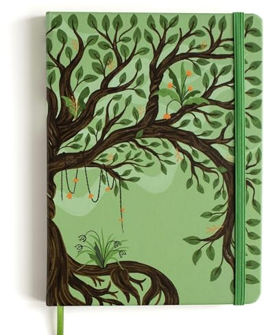 Rileys & Co Cuaderno de Notas Árbol de la Vida 20 x 15 cm Tamaño A5, Diario Personal 240 Páginas, Libreta Hojas Blancas Papel Marfil ideal como Bloc de Dibujo, Agenda, Sketchbook o Cuaderno de Viaje