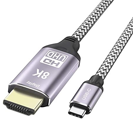 NFHK USB4 USB-C Type-C Source to HDMI 2.0 Display 8K UHD 4K DP to HDMI Male Monitor Cable Connector 1.8m 6ft