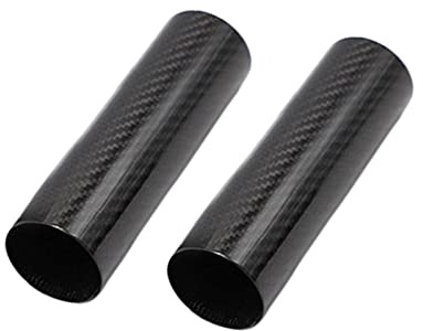 Ronyme 2Pcs Motocicletta Forcella anteriore Protezione antiurto Protezione in fibra di carbonio per Bike, 17 cm