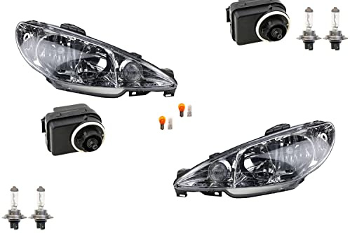 Johns, Scheinwerfer passend für Peugeot 206 CC 09/98- Leucht. Links Rechts + Stellmotor