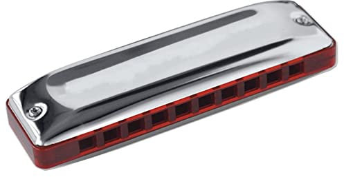 Standard Mundharmonikas Diatonische Mundharmonika 10 Löcher Edelstahlabdeckung ABS Kammharmonika (Color : Key-Low C)