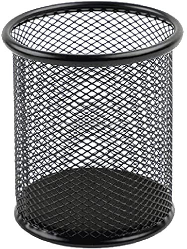 OLOTU Dauerhaft Mesh-Stiftehalter, multifunktionaler langlebiger Make-up-Pinselhalter aus Metall, Aufbewahrungsbox mit großem Fassungsvermögen, schwarzer Stifthalter Stifthalter