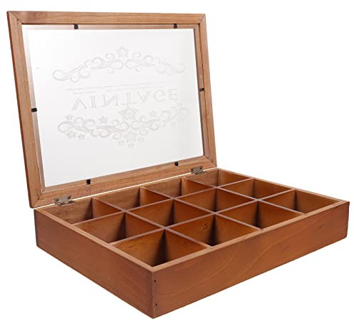 Angoily Boîte De Rangement Bois Boîte à Bijoux Rétro Pour Coiffeuse Pour Petits Objets