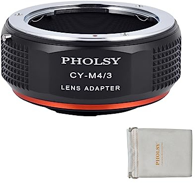 PHOLSY Objektivadapter für Contax Yashica CY Objektiv und MFT M4/3 Kamera | Manueller Bajonettadapter Kompatibel mit Contax auf M4/3, Yashica auf M4/3, CY auf MFT, CY auf Micro Four Thirds