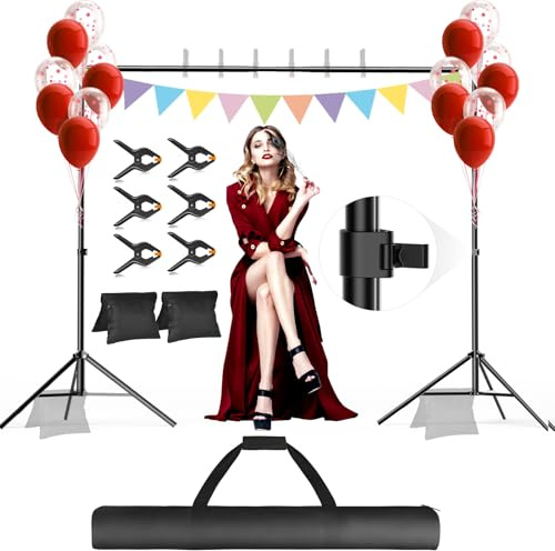 GLOSHOOTING Backdrop Stand 10x10ft, Back Drop Stand for Party