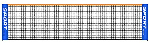 AGONEIR Tragbares, faltbares Badminton-Netz, Halterung, faltbar, verstellbar, einfaches Trainingsnetz für 3 m, 5 m, 6 m, Tennis, Outdoor, Innenbereich, Tennisnetz, Gurtmitte