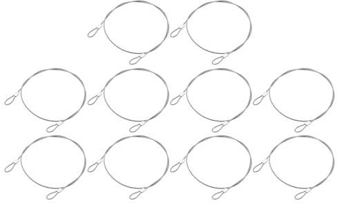 QUARKZMAN Câbles de Sécurité en Acier Inoxydable 20cm x 1,5mm 10Pcs