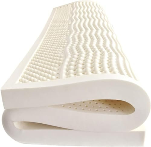 Natürliche Latex-Matratze, langlebig und faltbar, feste Matratzenauflage, Memory-Latex-Matratze, 7-Zonen-Unterstützung, mit abnehmbarem und waschbarem Bezug, 10 cm, 180 x 190 cm