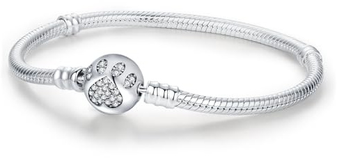 KEQ Charm-Armband aus 925er-Sterlingsilber, für Pandora-Charms, Schlangenkettenarmband, passend für jeden Charm, Geschenk für Frauen