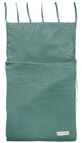 MIMUSELINA Baby Schlafsack Four Seasons | Schlafsack Baby Winter & Sommer | Wandelbarer mit Herausnehmbarer Füllung | 100% Baumwolle | Für Babys 0-12 Monate Musselin Mint
