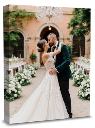 TreeDeal Custom Canvas Prints with Your Photos, Framed 11” x 14” Personalized Pictures Print, Customized Photo to Canvas Wall Art Ideal for Home Decor Gift Wrapping Pets Family Baby Wedding
