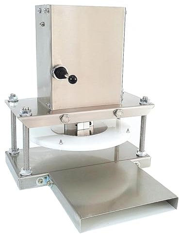 Home Pizza Dough Press, Dough Flattener, Dough Roller, with Round Plate, Extendable Tray, Adjustable Thickness, Household Kitchen Tool for Pastry Making,30cm