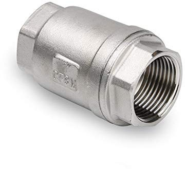 VZJIUOJW Rückschlagventile Edelstahl 304 Inline-Feder-Vertikal-Rückschlagventil 1/2 3/4 1 1-1/4 1-1/2 2 Zoll 2-Wege-Rückschlagventil(2Inch)