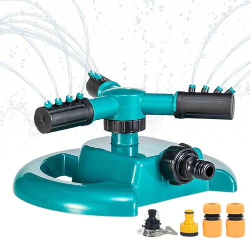 Chaies | Arroseur de jardin pour grandes surfaces de pelouse, arroseur avec rotation à 360 ° pour parterres de fleurs, pépinières, parcs, serres