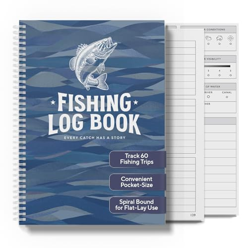 PrintWorks Fishing Log Book - The No. 1 fishing gifts for men and women - an essential in your gear and equipment to record your trip, catches, and kit. 132 pages, perfect for angler