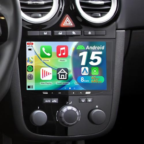 8Core Android15 Car Stereo for OPEL Vauxhall Corsa D Zafira B Astra Vectra | 8 4+64GB Radio Wireless CarPlay Android Auto Vauxhall Astra Car Stereo with GPS Navi SWC Bluetooth WiFi DSP FM/RDS HD Camera