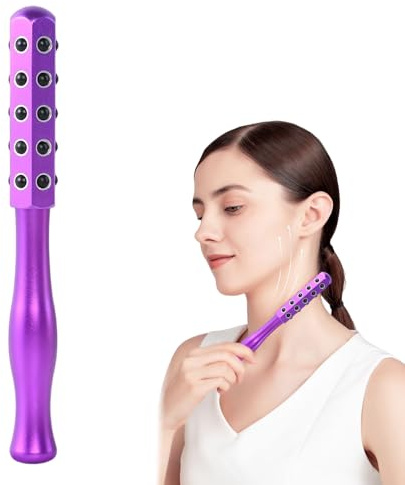 Face Rollers For Women, 2 in 1 Beauty Roller,Radiance Roller,30 Germanium Germanium Stone Uplifting Face Beauty Massage Tool,Aluminum Alloy Uplifting Face Massager for Face,Eye,Chin,Neck Skin