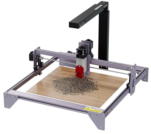 ATOMSTACK 5W Laser Graviermaschine mit AC2 Kamera, Präziser A-5 Laser Cutter für Holz, Edelstahl & Leder, Fixfokus mit Augenschutz, Arbeitsbereich 400 × 410 mm