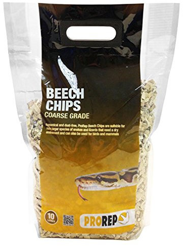 ProRep Beech Chips Coarse 10l | Reptile Substrate | 6-10mm | Natural Substrate | 10l Bag