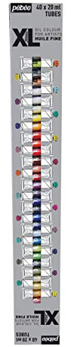 PEBEO - Óleo Fino XL, 40 Tubos Surtidos de 20 ML - Set de pintura al óleo - Kit de pintura al óleo multisuperficie - 40 Tubos de 20 ml