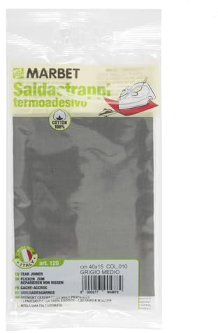 Marbet MB120 – 010 | algodón onestopdiy. com – Tejido | | para planchar 40 x 15 cm | gris