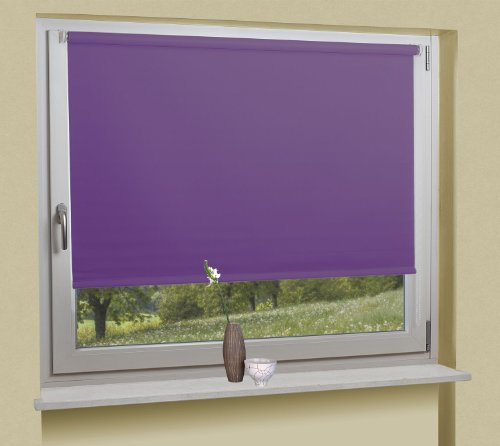 Verdunkelungsrollo Klemmfix Seitenzugrollo Klemm Rollo ohne Bohren, 160x230, Lila, 62000