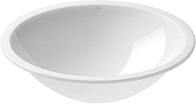 Alape˘ EB.O525 Einbaubecken, Waschbecken aus glasiertem Stahl in weiß mit antibakterieller Oberfläche, oval 52,5 x 15 x 42,5 cm, ohne Hahnloch, ohne Überlauf