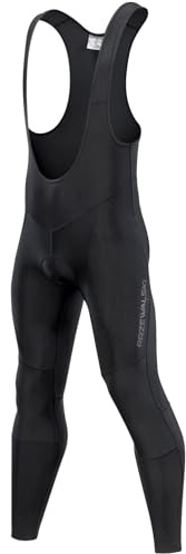 Przewalski Men's Cycling Bib Pants 4D Padded Bike Thermal Bib Tights Leggings Riding Bike Bib Tights-Size M