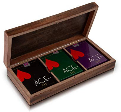 Einzigartige Geburtstagsgeschenkideen Handcrafted Classic Wooden Spielkartenhalter Deck Box Aufbewahrungskoffer Organizer Premium-Qualität Spielkarten Einweihungsparty Geschenke für ihn Sie