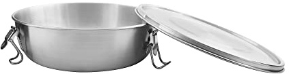 Tatonka Food Bowl - Essensbehälter/Schüssel aus Edelstahl - Mit Deckel, Clip-Verschlüssen und Volumenskalierung - 0,5L / 0,75L / 1L Volumen