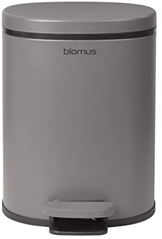 blomus -PARA Pedalhink av pulverlackerat stål, satellit, 5 l kapacitet, smart stängningssystem, avtagbar hink, exklusiva badrumstillbehör (H/B/D: 29 x 21 x 21 cm, satellit, 69213)