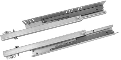 Amig - Juego de 2 guías Correderas Mod.40 de Acero Zincado para Cajones de Muebles, Cajoneras o Armarios - De Extracción Parcial con Autocierre - Resistencia de carga: 25 Kg/Par - Medidas: 400 mm