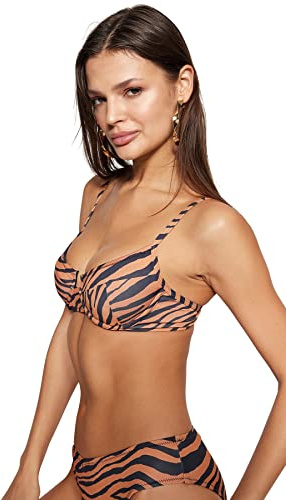 Trendyol Parte Superior de Bikini de Diseño de Cebra Bikini Top Mujer (Pack de 1)