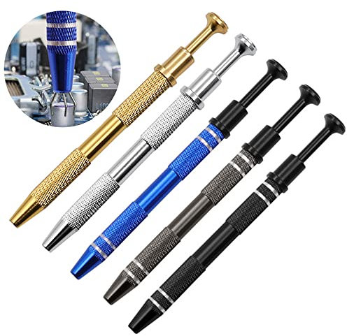 Omninmo Lot de 5 outils de ramassage à 4 griffes en acier inoxydable - 4 broches - Pour ramasser de petites pièces, ramasser des composants électroniques - Pince à épiler