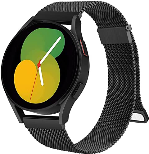 Oumida Bracelet pour Samsung Galaxy Watch 6/5/4/7 40mm 44mm/5 Pro 45mm - Bracelet en Acier Inoxydable Tissé 20mm pour Galaxy Watch 4 Classic 46mm 42mm, Active2