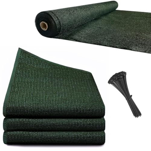 Viceree Garden Screening Green 2 x 10 Meters +50 Cable Ties for Easy Setting Garden Fence, Balcony Privacy Screen 90%, Garden Netting Weather-Resistant, Fence Screening
