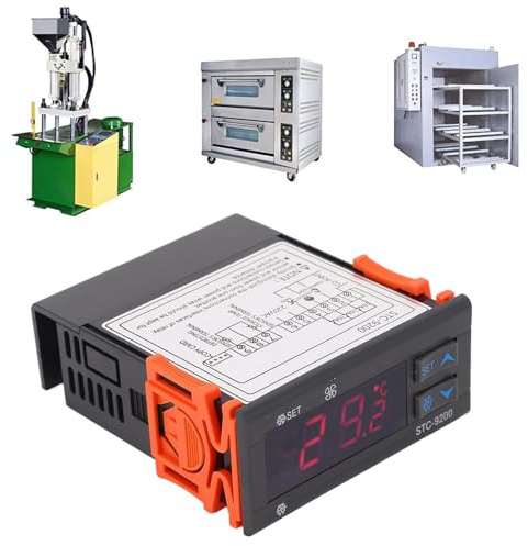 Regolatore di Temperatura 220V, -50 A 50°C Termostato Con Display Digitale Regolatore Automatico di Temperatura Del Frigorifero, Con Sensore Ntc, per Armadio Freddo Domestico E Scatola Termostatica